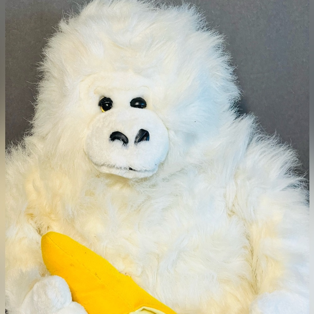 Vintage White Gorilla Plush 18”